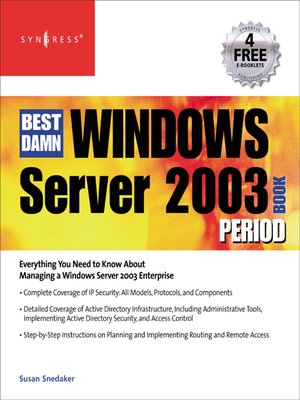 cover image of The Best Damn Windows Server 2003 Book Period
